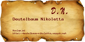 Deutelbaum Nikoletta névjegykártya